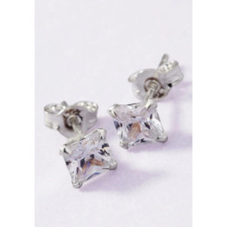 Pendiente 2 Cubik Circonia 4Mm Stainles Short