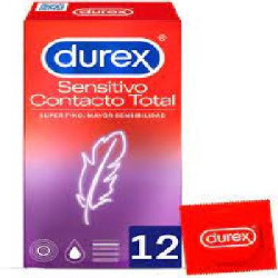 Preservativos Durex Sensitivo Contacto Total 12 Uds.
