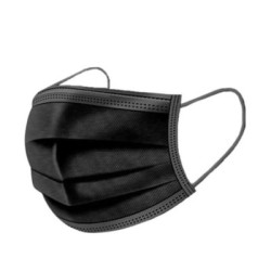 Mascarilla Quirurgica Desechable Adulto Iir Interapothek 10 Uds Negro