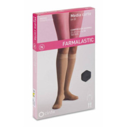 Farmalastic Media Corta Compresión Normal Negra